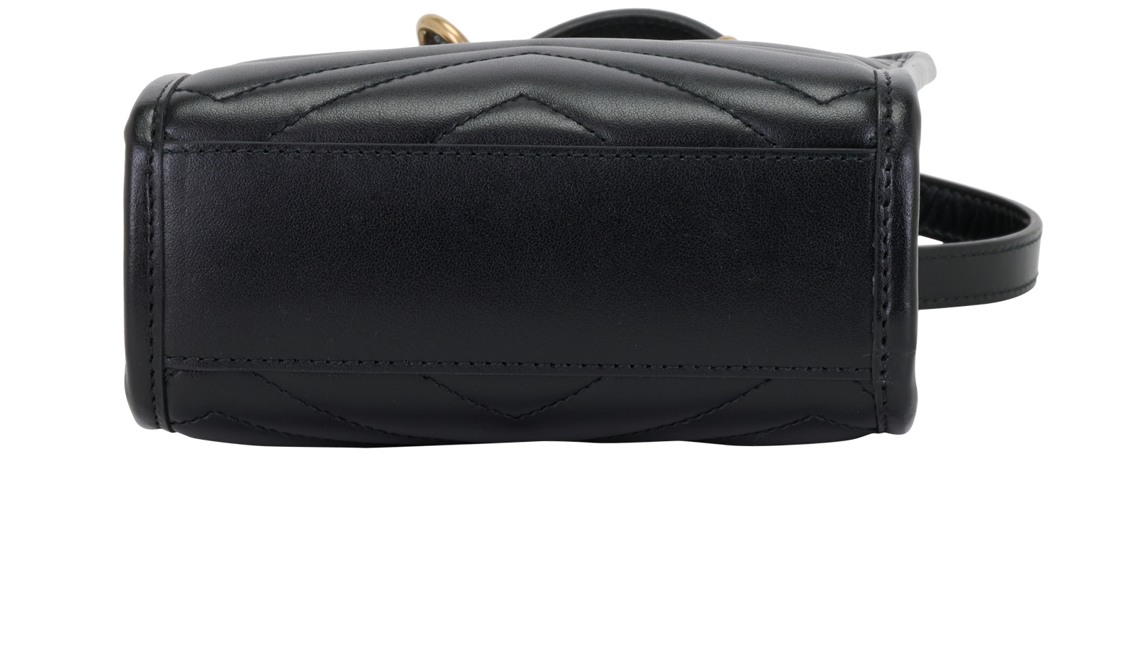 GG Marmont Matelasse Mini Crossbody, &pound;595, Handbags, Black, Leather, Top view